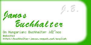 janos buchhalter business card